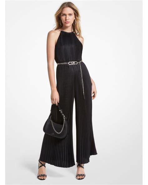 michael kors womens jumpsuits|michael kors satin halter jumpsuit.